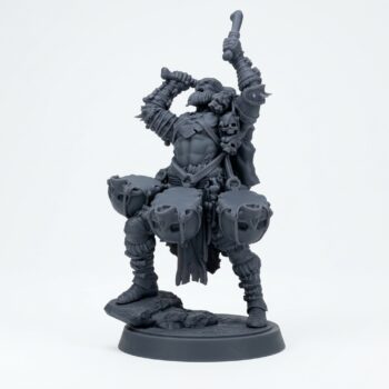 Giantblood Berserker 6 Musician - Gray Resin 3D Printed Miniature