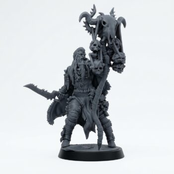 Giantblood Berserker 7 Bannerman - Gray Resin 3D Printed Miniature