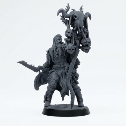 Giantblood Berserker 7 Bannerman - Gray Resin 3D Printed Miniature