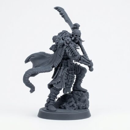 Giantblood Berserker 8 Leader - Gray Resin 3D Printed Miniature