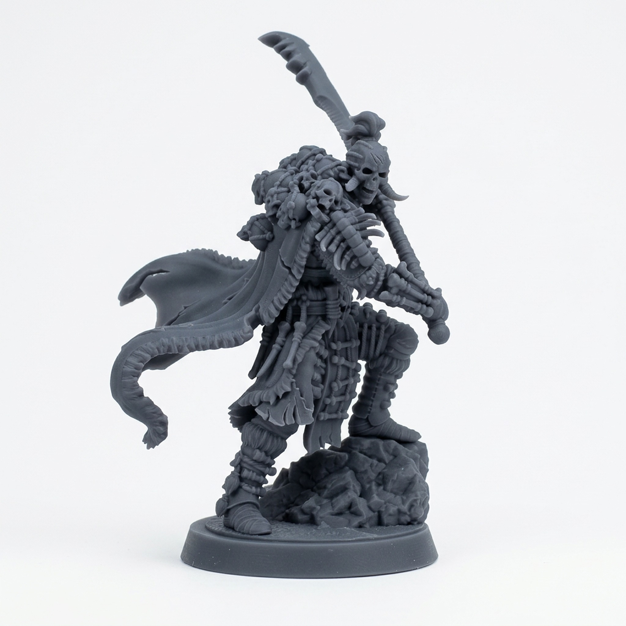 Giantblood Berserker 8 Leader - Gray Resin 3D Printed Miniature