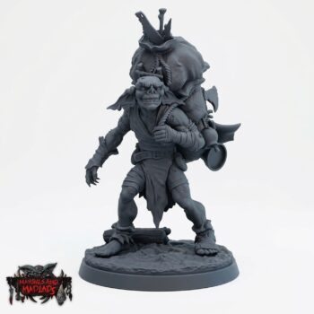 Gibli - Gray Resin 3D Printed Miniature