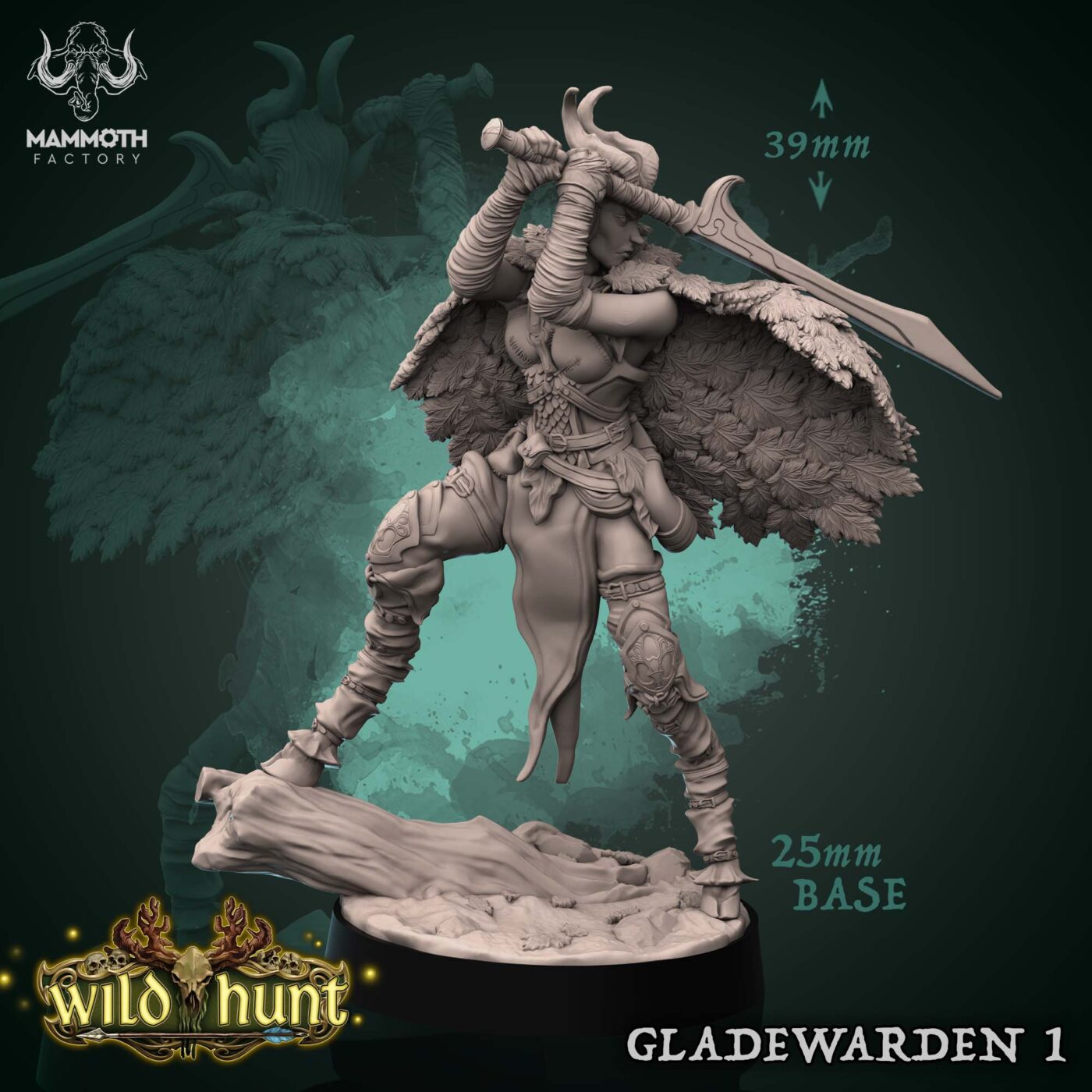 Gladewarden 1 - Wild Hunt Miniature by Mammoth Factory Miniature