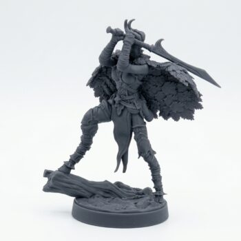 Gladewarden 1 - Wild Hunt Miniature by Mammoth Factory - Gray Resin 3D Printed Miniature