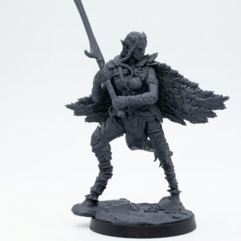 Gladewarden 2 - Elven Ranger Miniature - Gray Resin 3D Printed Miniature