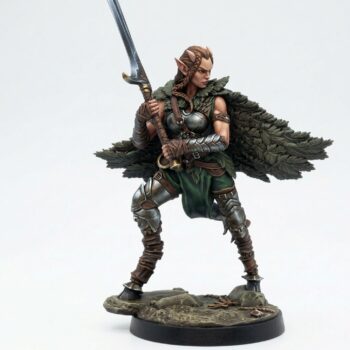 Gladewarden 2 - Elven Ranger Miniature - Painted 3D Printed Miniature