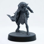 Goblin Scavenger B - Gray Resin 3D Printed Miniature
