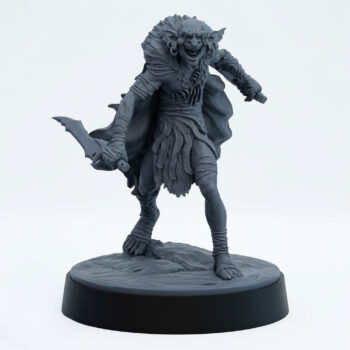 Goblin Scavenger B - Gray Resin 3D Printed Miniature