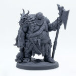 Gristlemaw Ogre A - Gray Resin 3D Printed Miniature