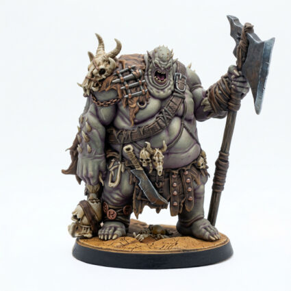 Gristlemaw Ogre A - Gray Resin 3D Printed Miniature