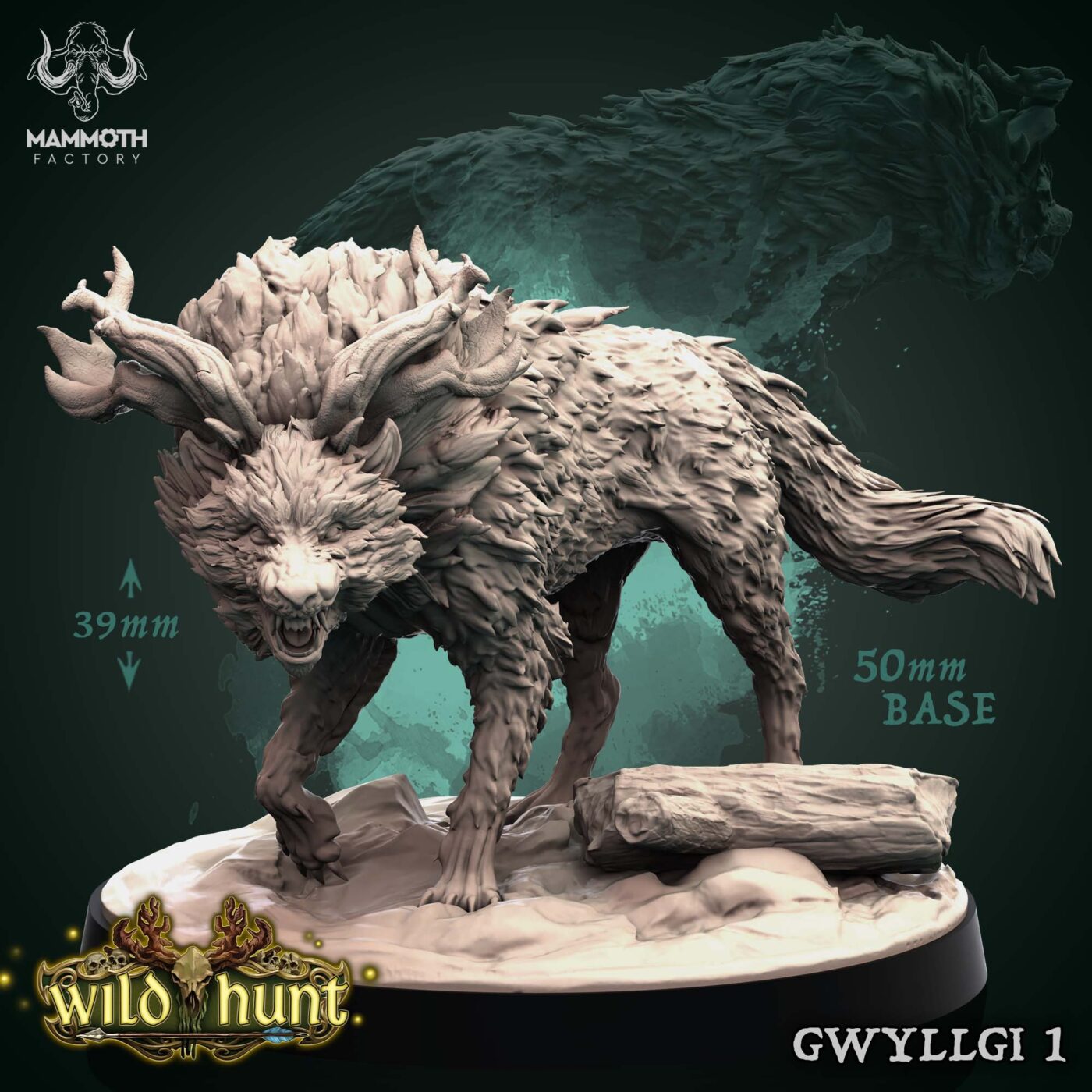 Gwyllgi 1 - Mammoth Factory Wild Hunt Miniature