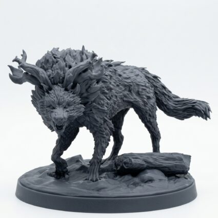 Gwyllgi 1 - Mammoth Factory Wild Hunt - Gray Resin 3D Printed Miniature