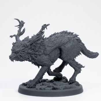 Gwyllgi C - Gray Resin 3D Printed Miniature