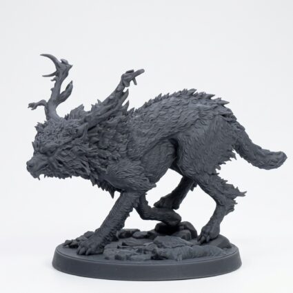 Gwyllgi C - Gray Resin 3D Printed Miniature
