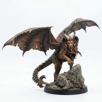 Helltouched Manticore - Painted 3D Printed Miniature