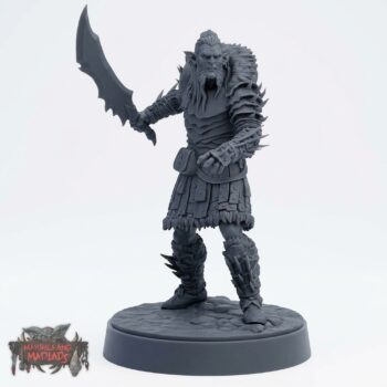 Hobgoblin Raider B - Gray Resin 3D Printed Miniature
