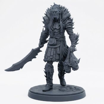 Hobgoblin Warlord - Gray Resin 3D Printed Miniature