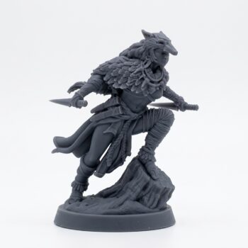 Inka Halfelven - Gray Resin 3D Printed Miniature