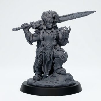Izidrina Mountain Queen - Gray Resin 3D Printed Miniature