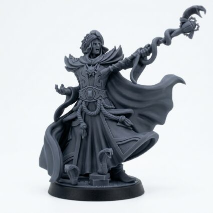 Janeer Grand Vizier - Gray Resin 3D Printed Miniature