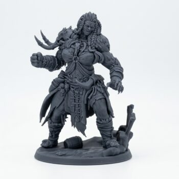 Jattaskr Frost Giant Skyhowler - Gray Resin 3D Printed Miniature