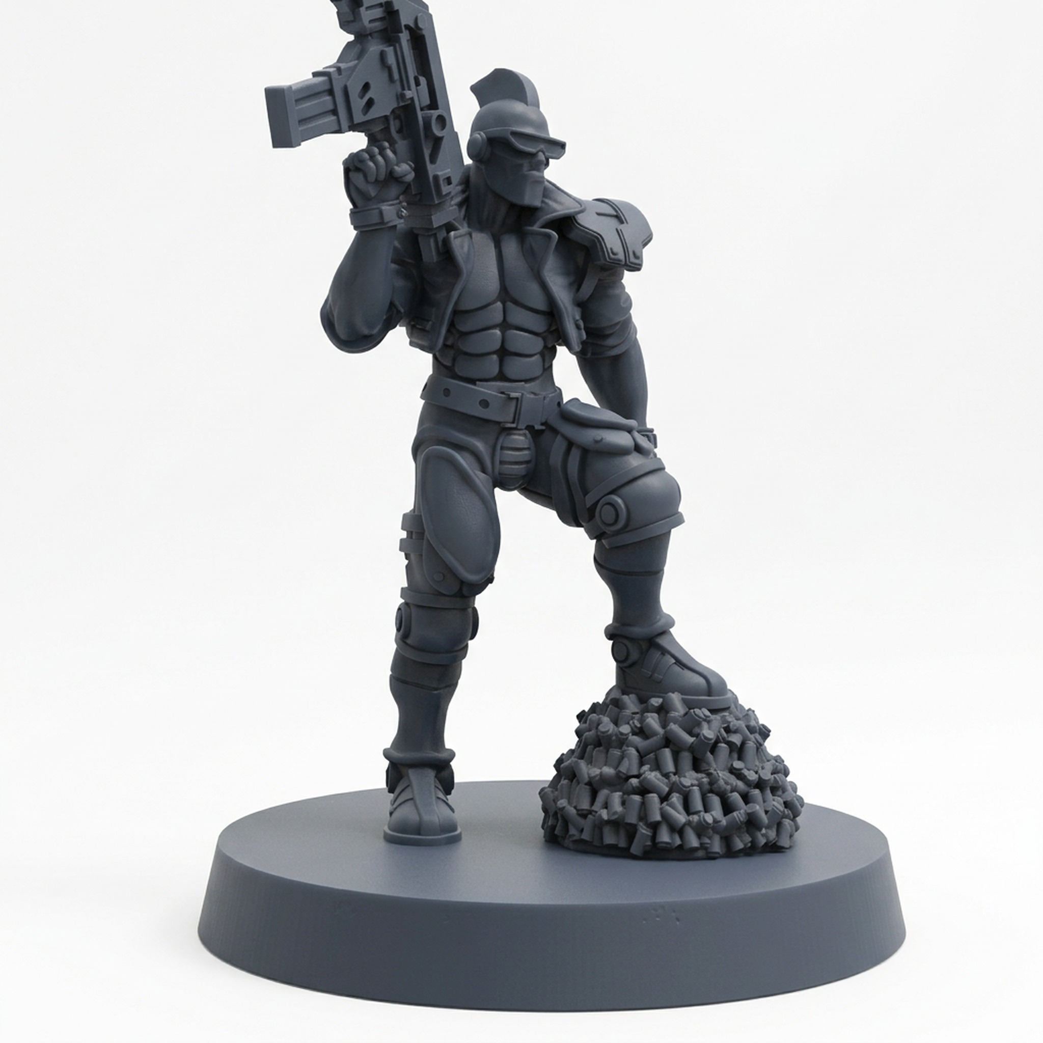 Jhonny Apples - Cyberpunk Mercenary Miniature - Gray Resin 3D Printed Sci-Fi Miniature