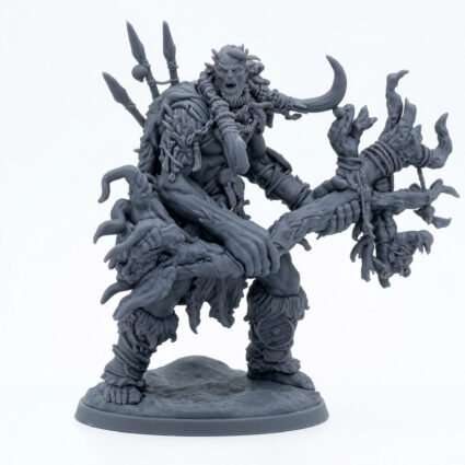 Jottraskr Frost Giant Devourer - Gray Resin 3D Printed Miniature
