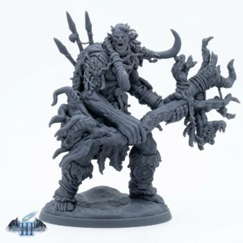 Jottraskr Frost Giant Devourer - Gray Resin 3D Printed Miniature