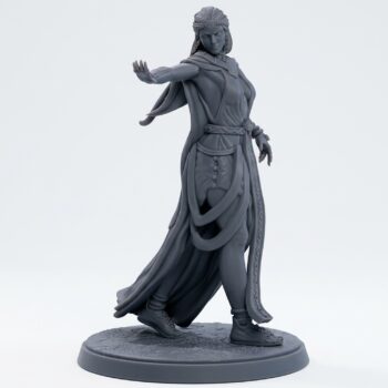 Lady Helenya - Gray Resin 3D Printed Miniature