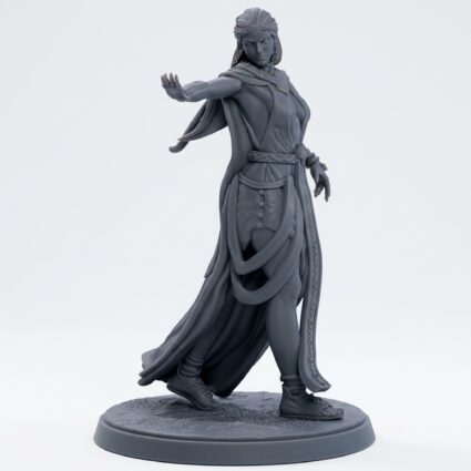 Lady Helenya - Gray Resin 3D Printed Miniature