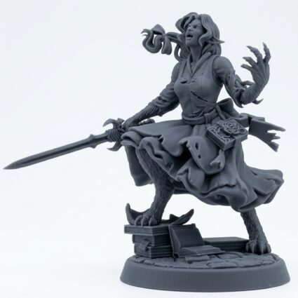 Lady Isabella Of Rose Keep - Gray Resin 3D Printed Miniature