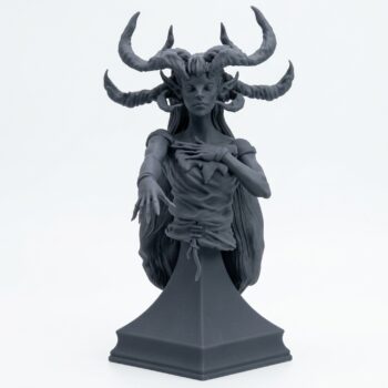 Lady of the Loch Bust - Wild Hunt - Mammoth Factory - Gray Resin 3D Printed Miniature