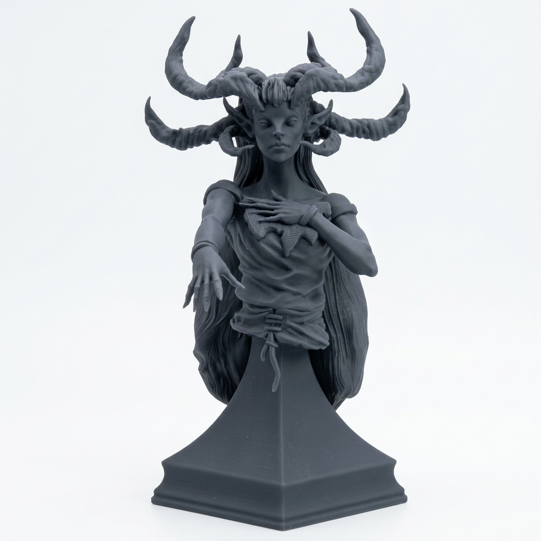 Lady of the Loch Bust - Wild Hunt - Mammoth Factory - Gray Resin 3D Printed Miniature