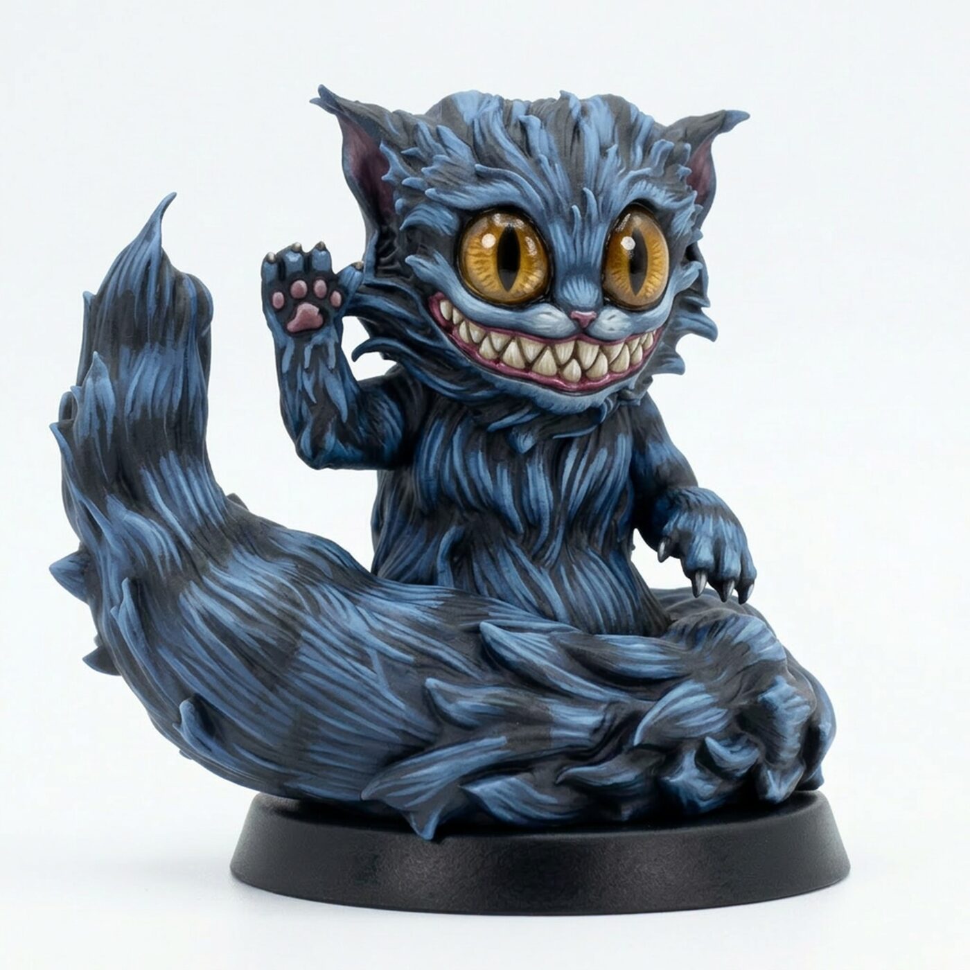 Leercat Puffball - Painted 3D Printed Miniature