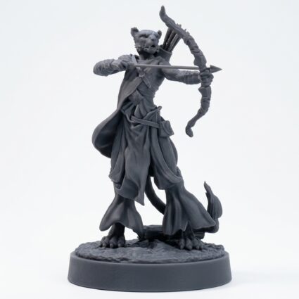 Leorin Hunter A - Gray Resin 3D Printed Miniature