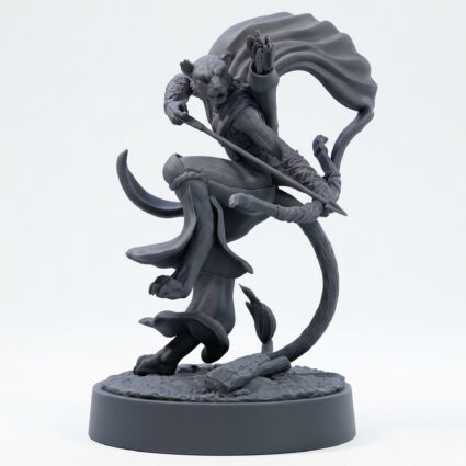 Leorin Hunter B - Gray Resin 3D Printed Miniature