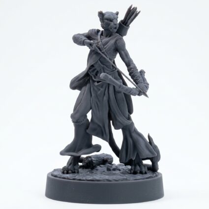 Leorin Hunter C - Gray Resin 3D Printed Miniature