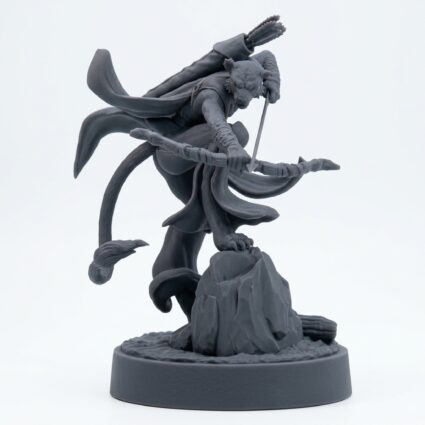 Leorin Hunter D - Gray Resin 3D Printed Miniature