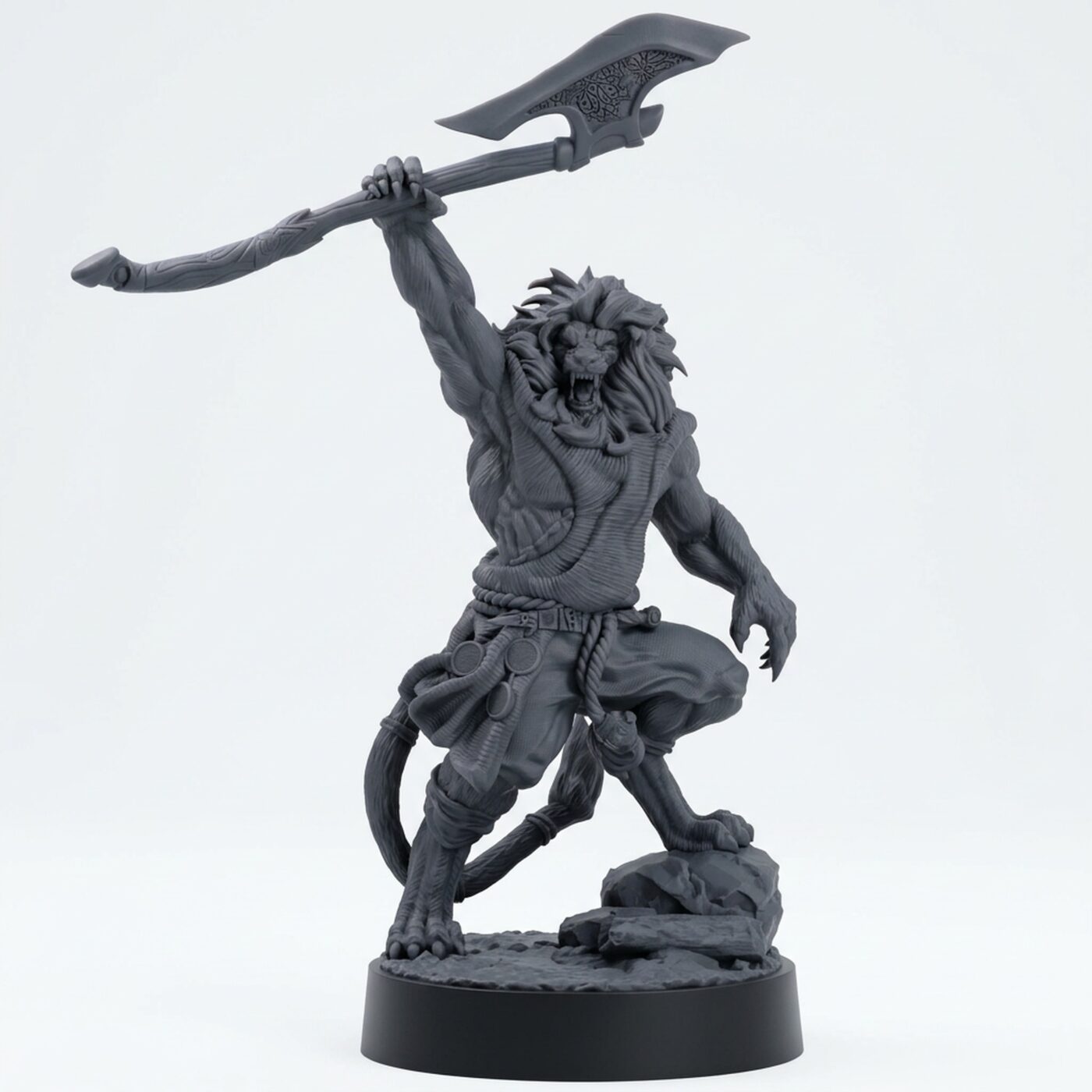 Leorin Warblade D - Gray Resin 3D Printed Miniature