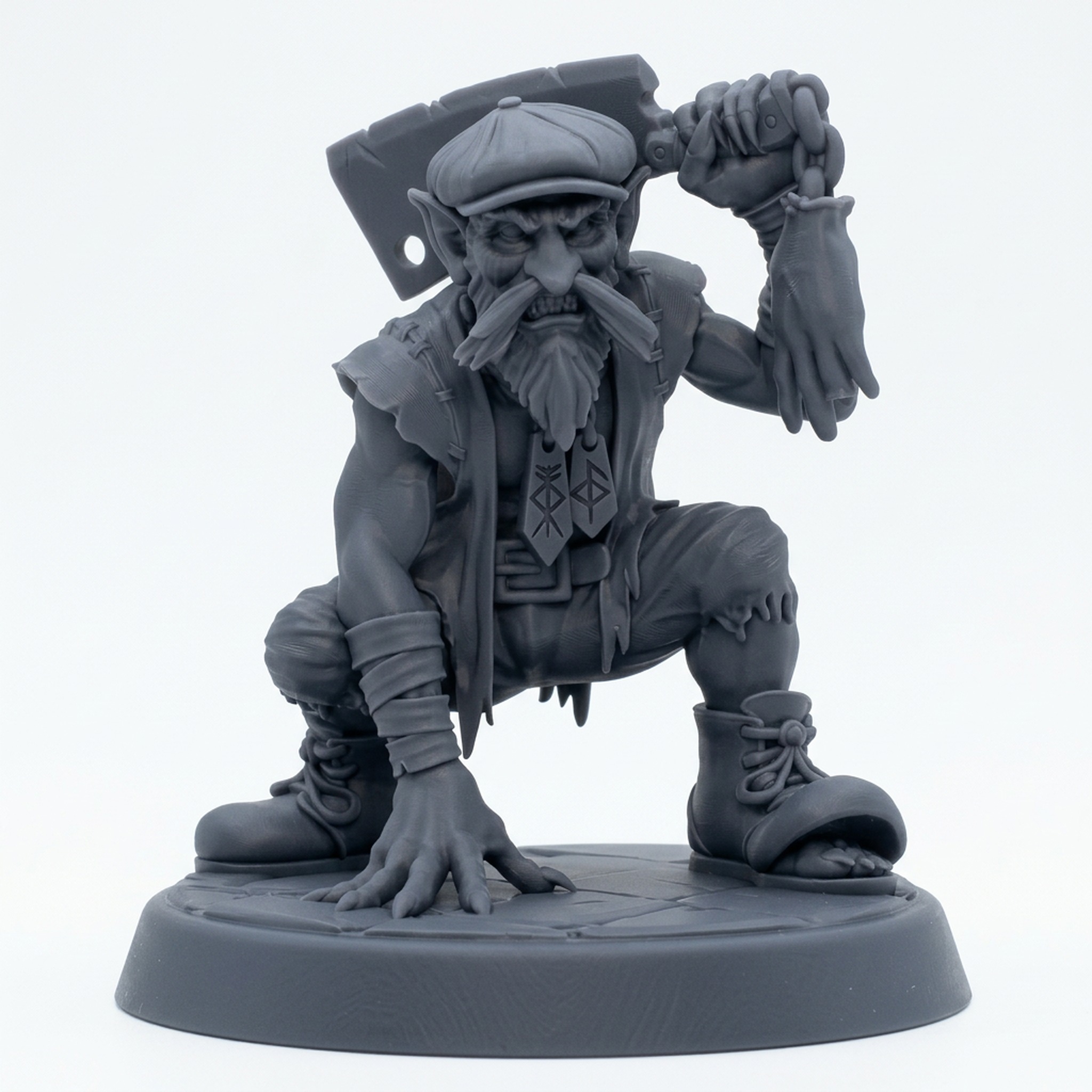 Mad Capper B - Gray Resin 3D Printed Miniature
