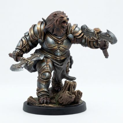 Mama Bear Knight - Painted 3D Printed Miniature