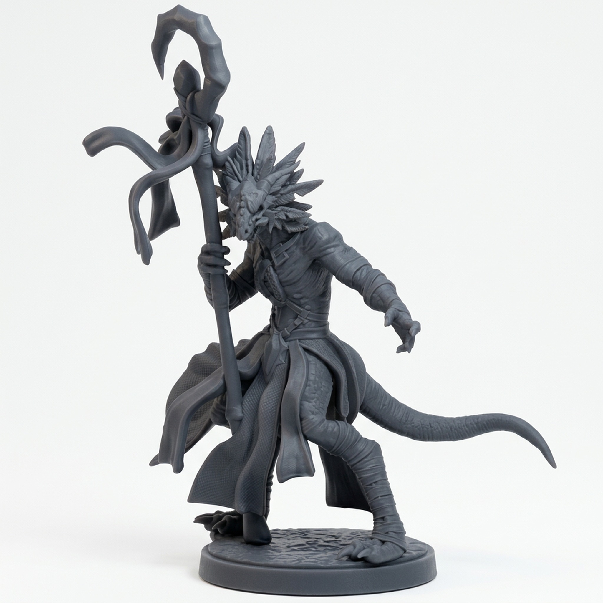 Maraak Drakkling Sparkcaster - Gray Resin 3D Printed Miniature
