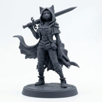 Marie Greenhood - Gray Resin 3D Printed Miniature
