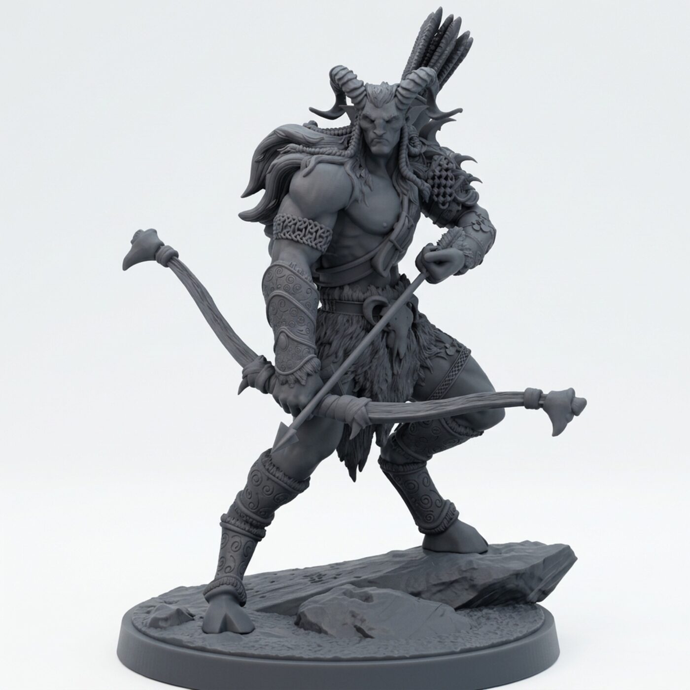Marksman 2 - Wild Hunt Mammoth Factory - Gray Resin 3D Printed Miniature