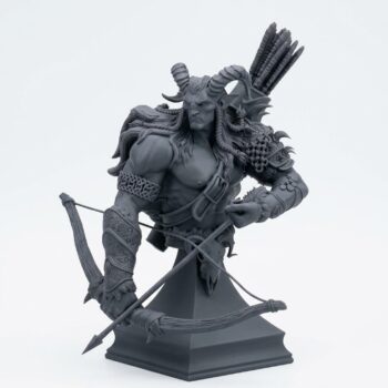 Marksman Bust - Wild Hunt by Mammoth Factory - Gray Resin 3D Printed Miniature