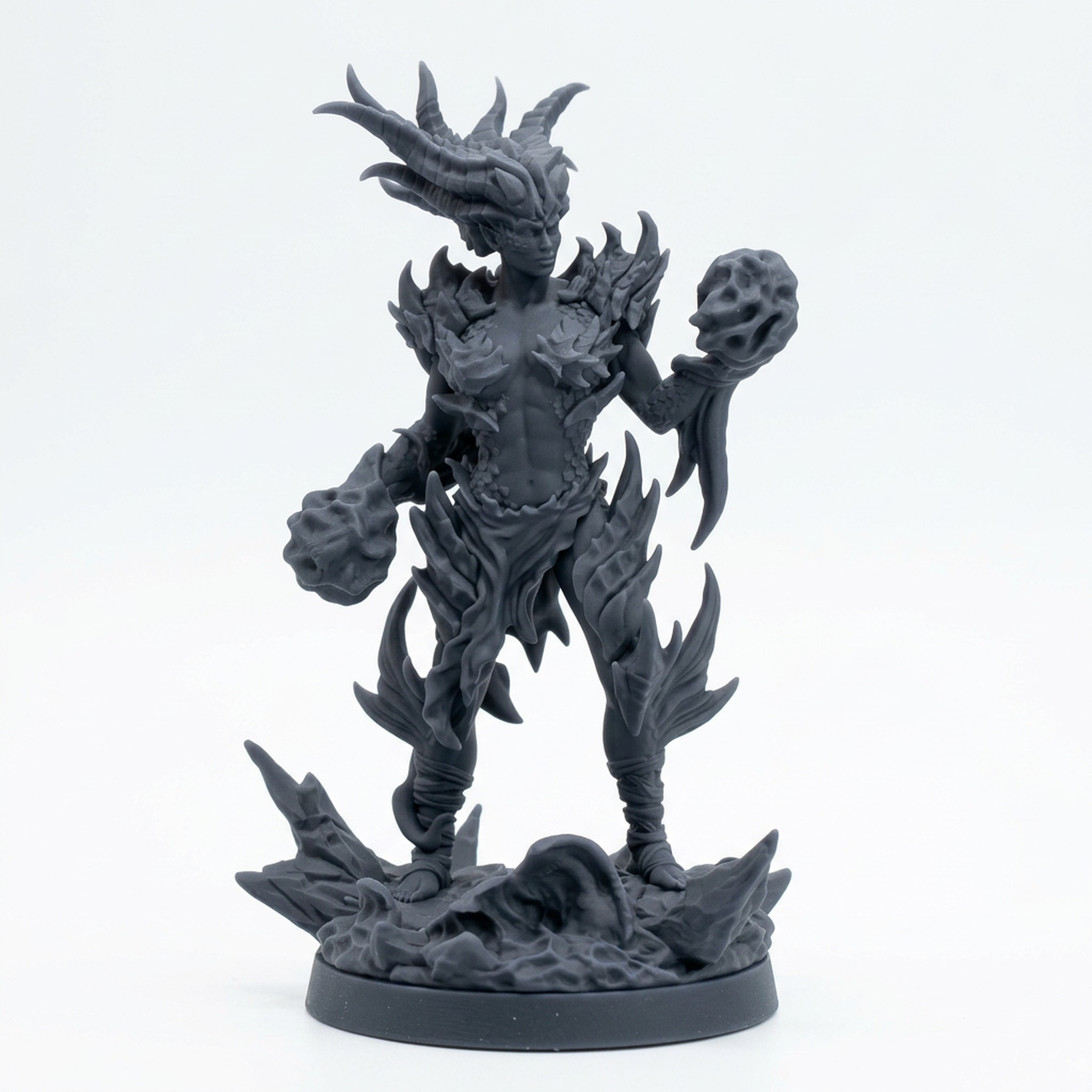 Molten Sculptor - Gray Resin 3D Printed Miniature