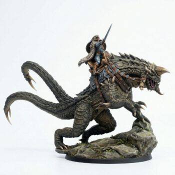 Mounted Urekari Siege Drake - Painted 3D Printed Miniature