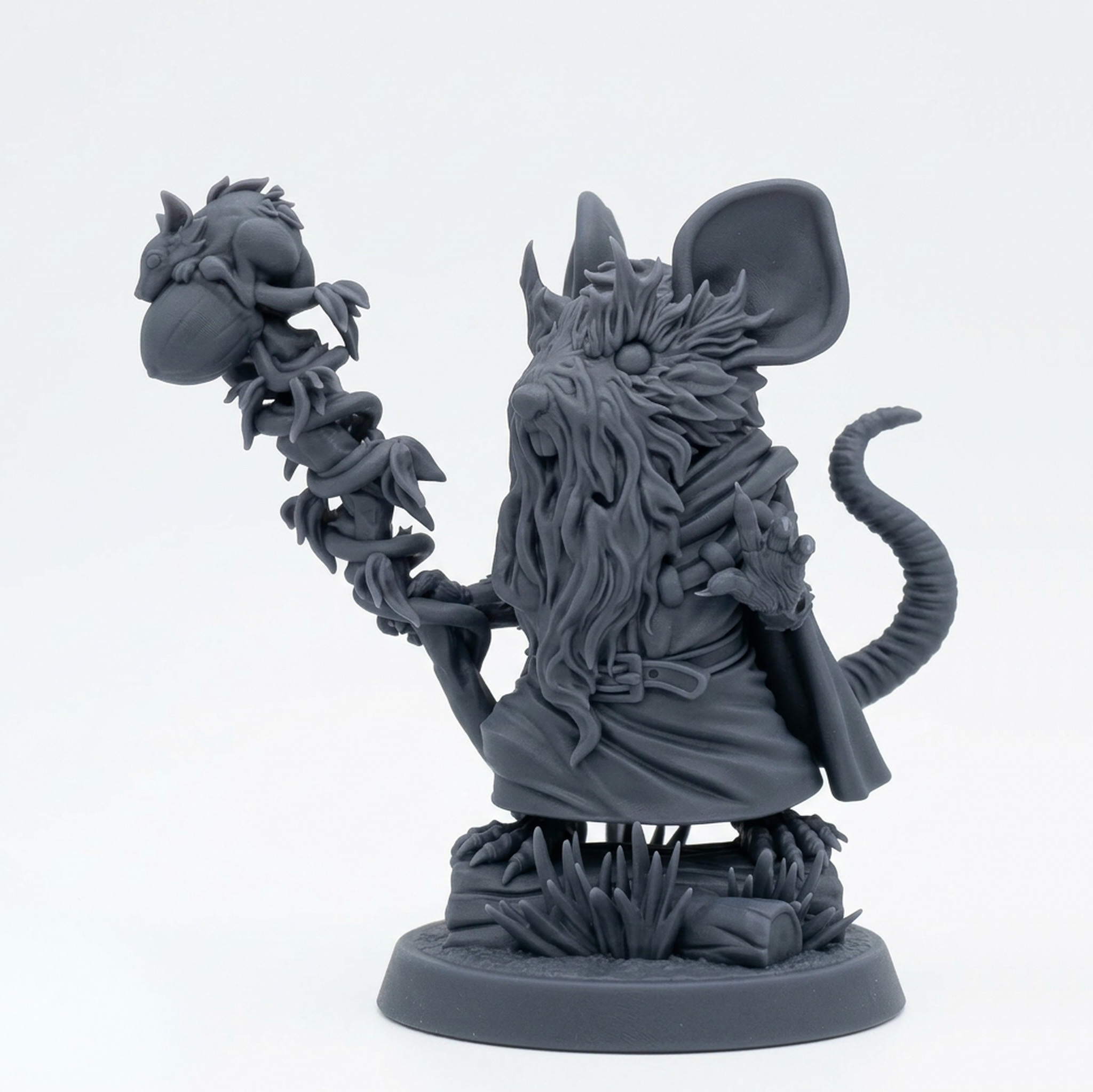 Mouthuselah Dimsby - Gray Resin 3D Printed Miniature