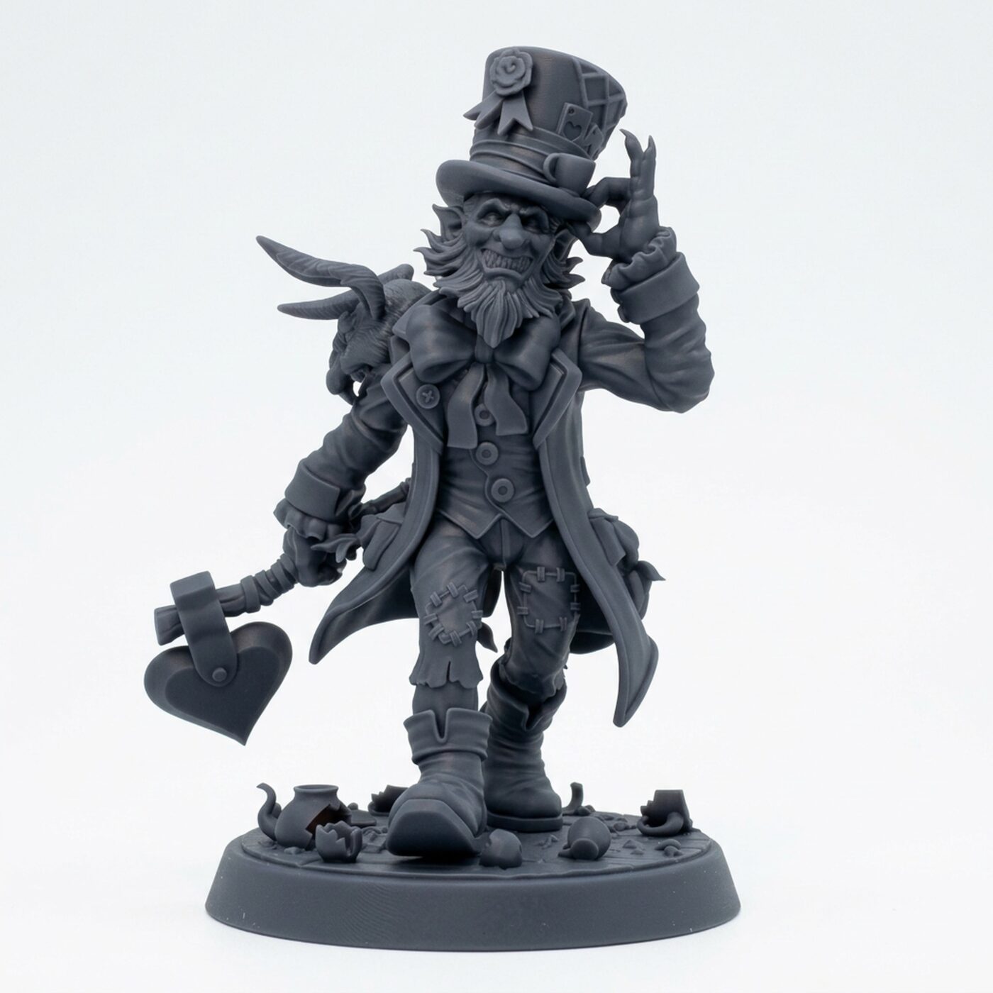 Mr Fancyhat - Gray Resin 3D Printed Miniature