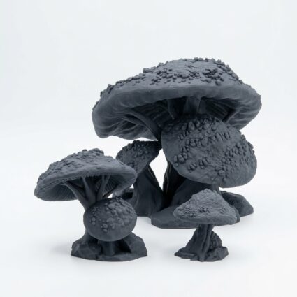 Mushroom Part A - Gray Resin 3D Printed Miniature